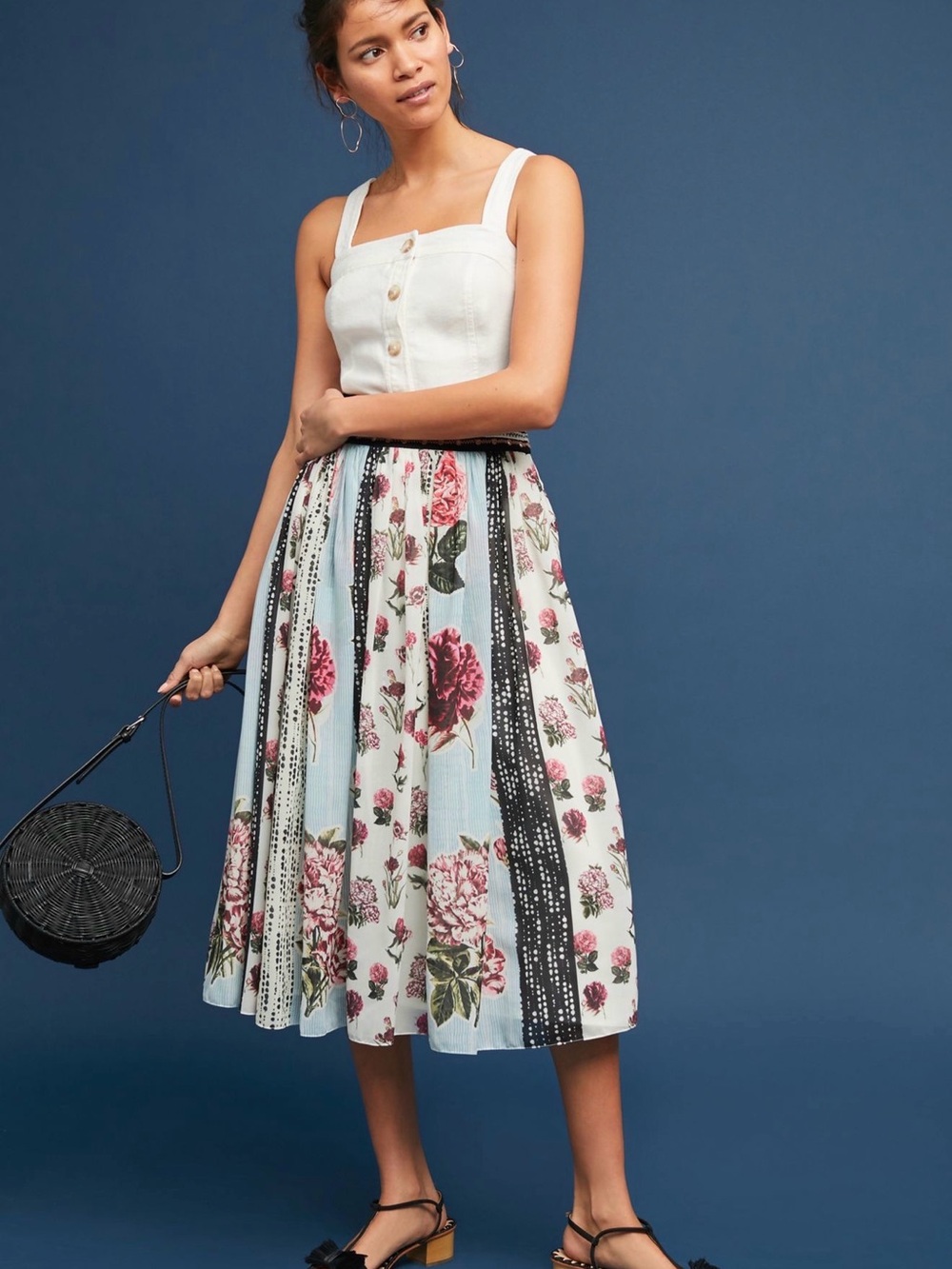Anthropologie Condorcet Floral Skirt